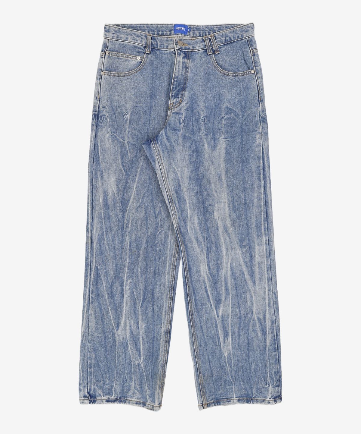 데케트(DECET) Mid Rise Wide Jeans DCPT027BlueCenter 32