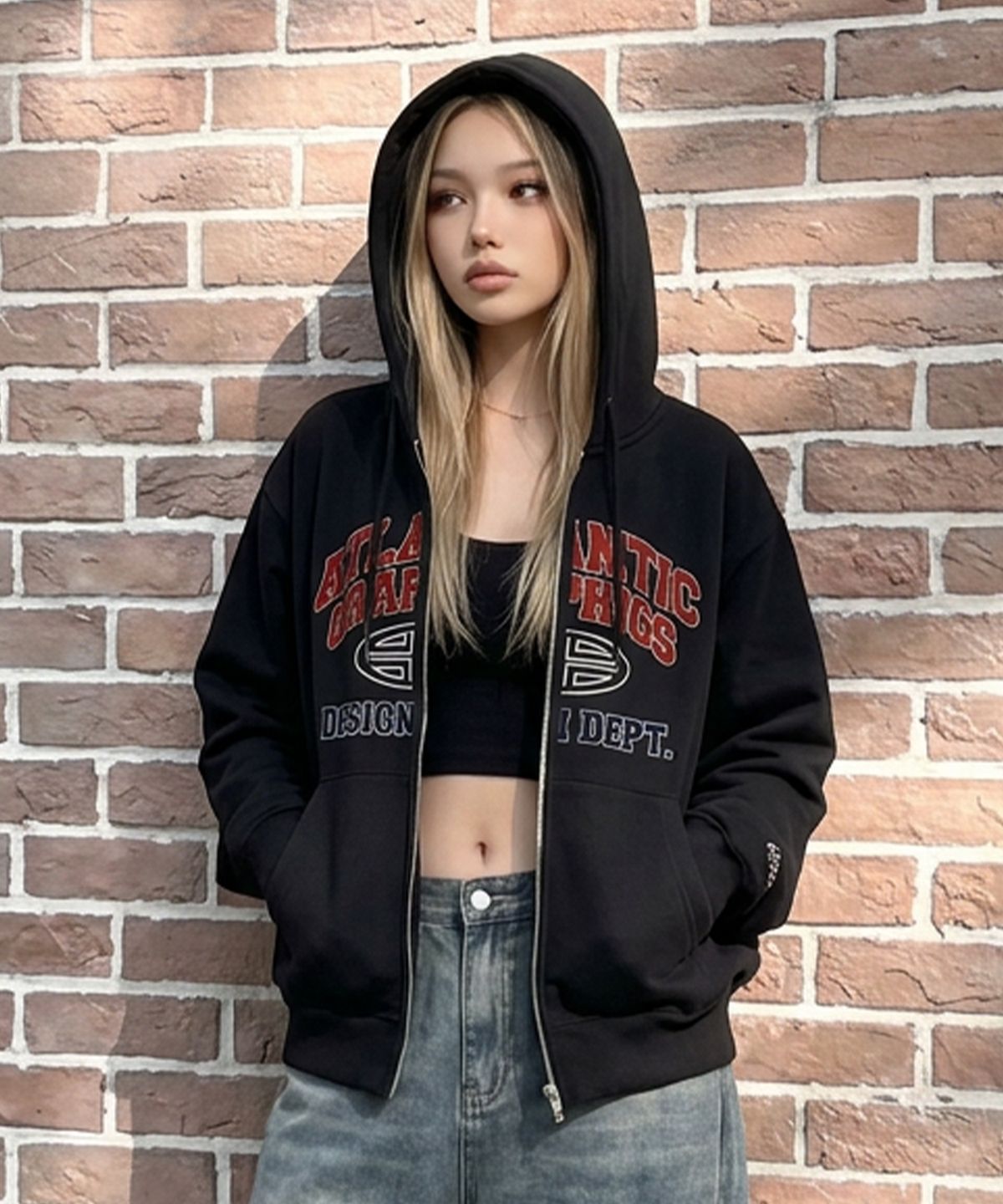 아틀란틱그래픽스(ATLANTIC GRAPHICS) AG 2614 스탠다드 기모 후드집업 (2컬러)
