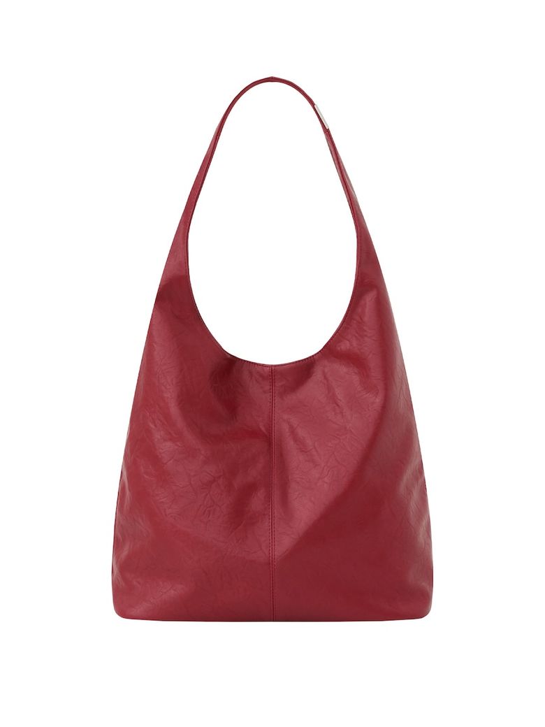 G LEATHER SHOULDER BAG (RED)
