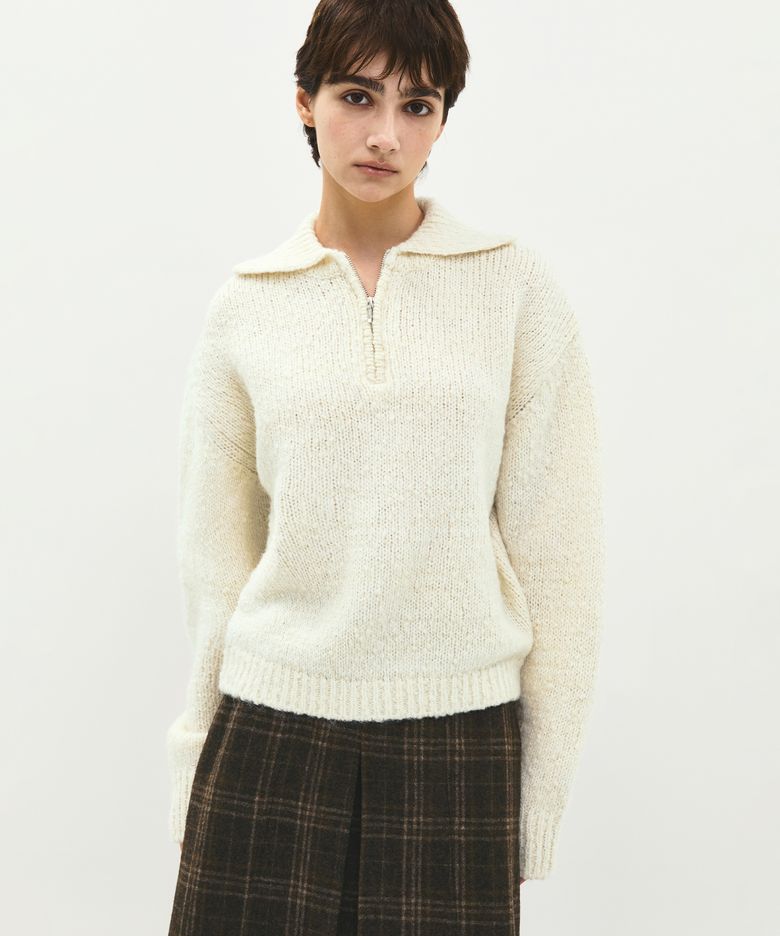 Woolly Collar Knit Ivory