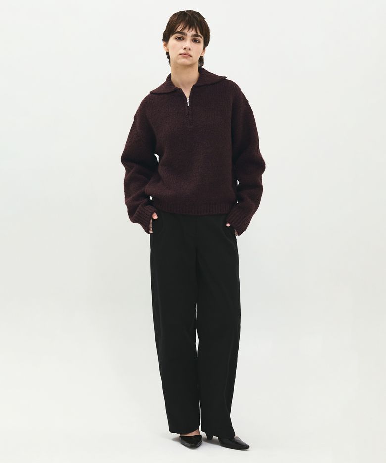 Woolly Collar Knit Burgundy