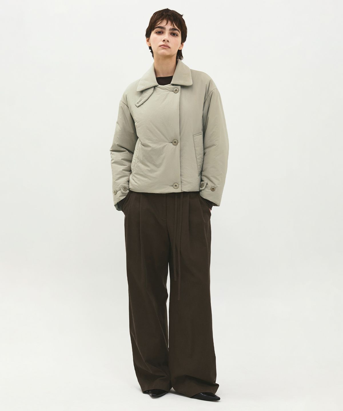 러프사이드 화이트라벨(ROUGH SIDE WHITE LABEL) Cushy Double Jacket (Insulation) Greige