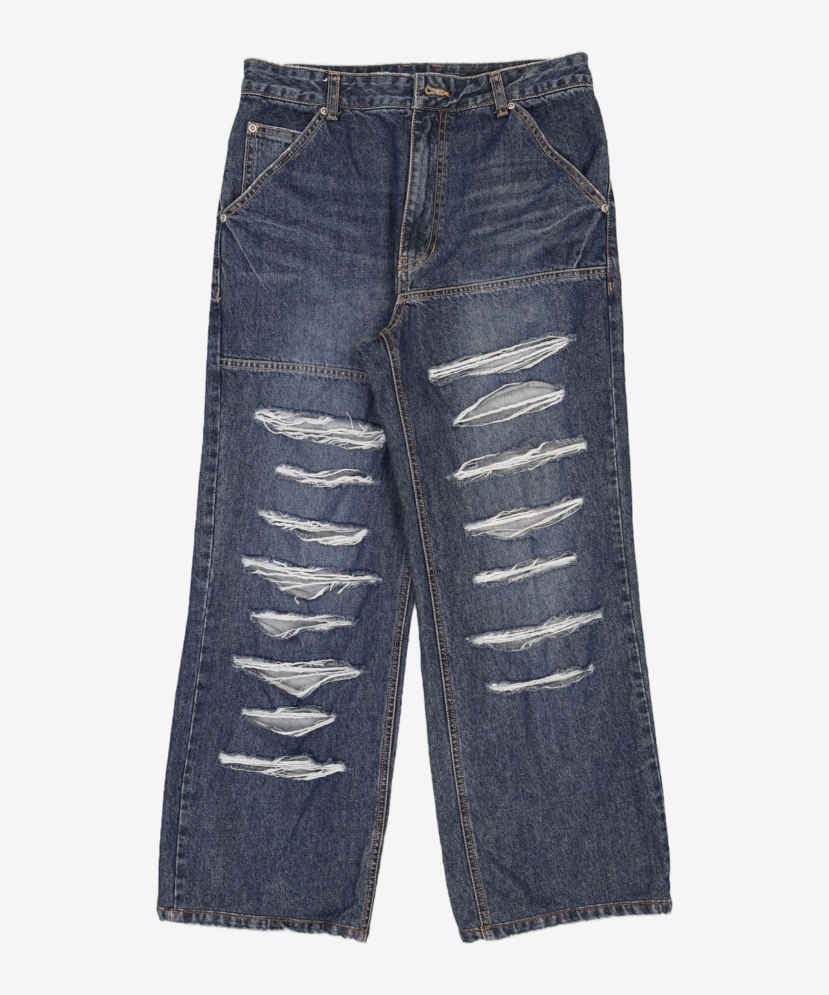 디메이든(DEMADEN) STRAIGHT CUTTING DEEP BLUE DENIM PANTS M