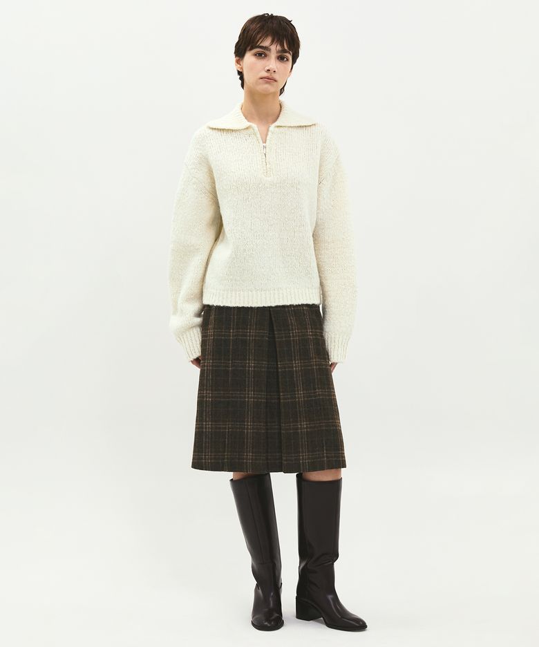 Carol Check Skirt Brown