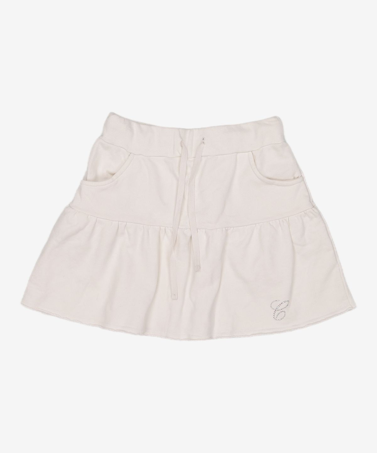 큐리티(CURETTY) C RHINESTONE JERSEY FLARE SKIRT_WHITE S