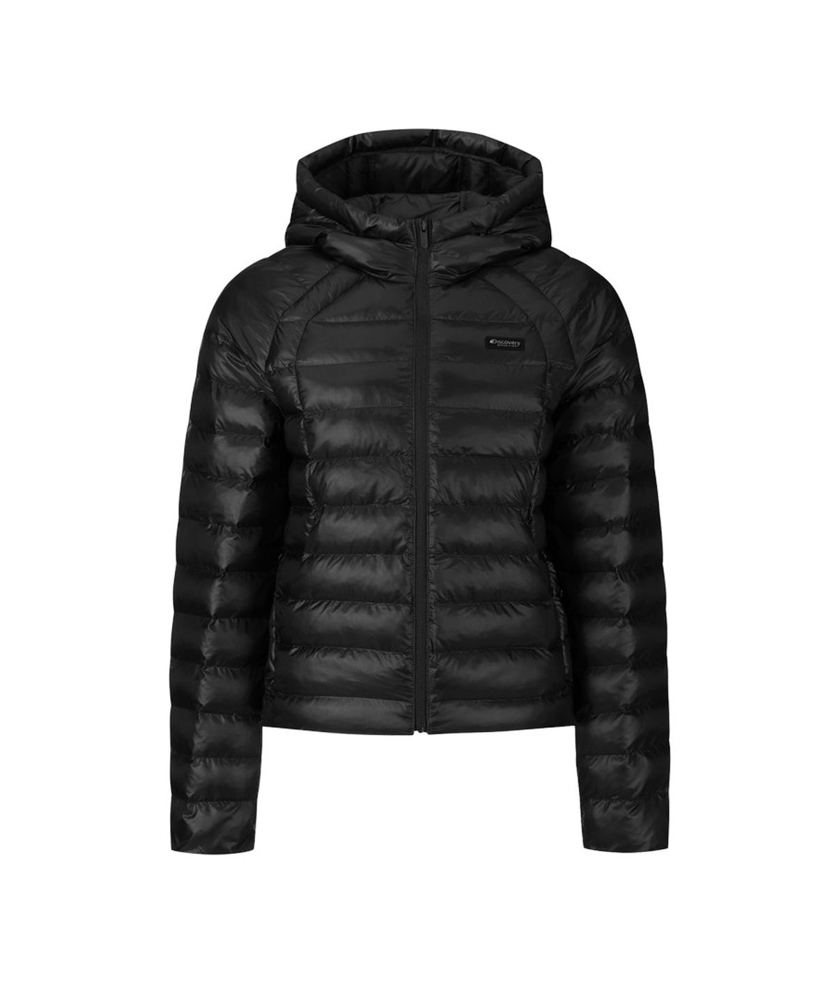 디스커버리 익스페디션(DISCOVERY EXPEDITION) 여성 웰니스 경량 크롭 패딩자켓 (BLACK)