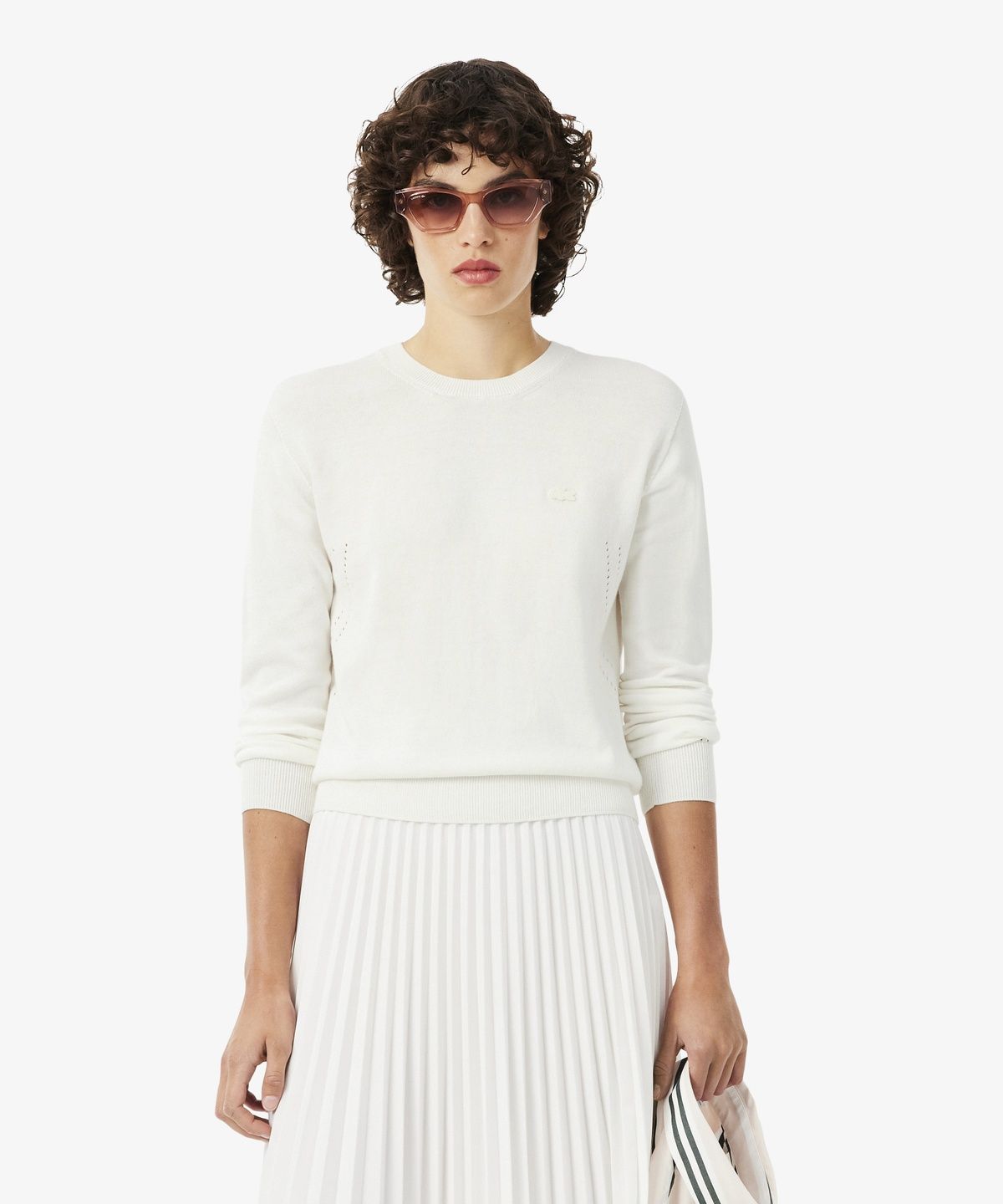 라코스테(LACOSTE) 여성 라이트 코튼 크루넥 스웨터 AF4145-56N 70V