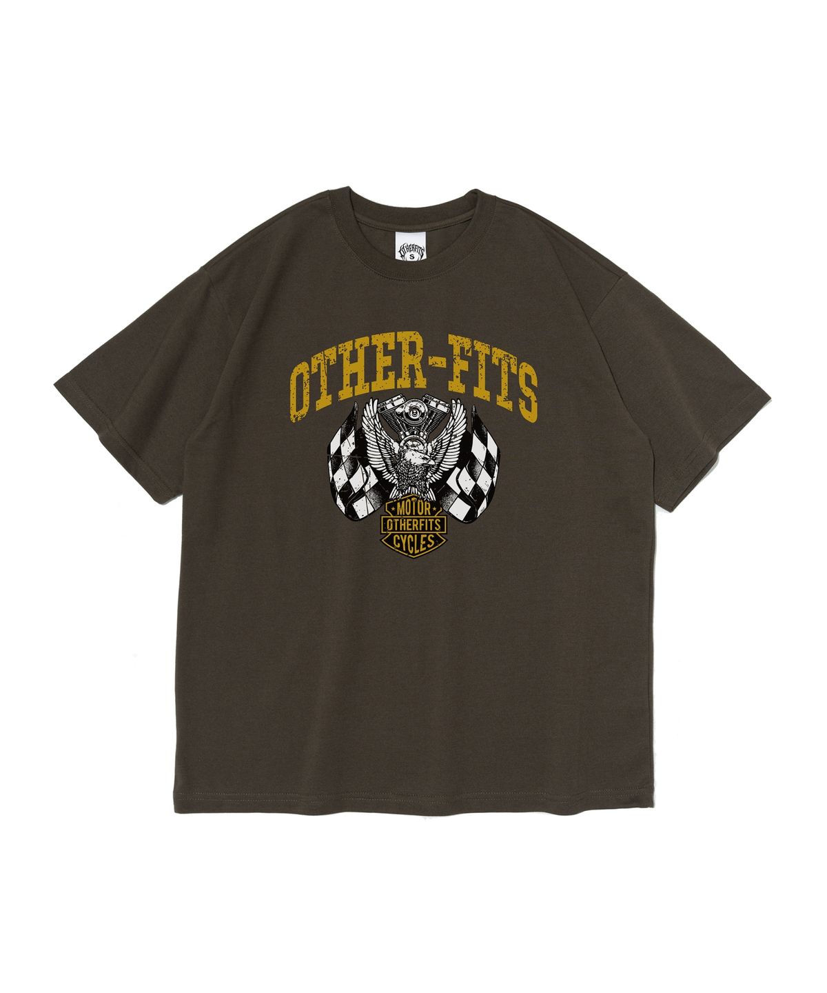 아더피츠(OTHERFITS) 헤리티지 레이싱 이글 그래픽 반팔티셔츠 (카키)
