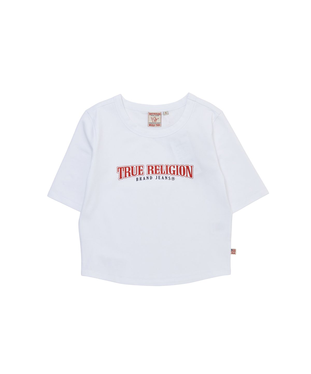 트루릴리젼(TRUERELIGION) TR LOGO CROP T-SHIRT - WHITE