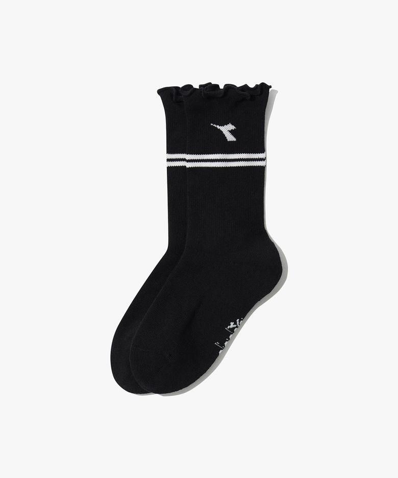 로고 러플 삭스 BLACK