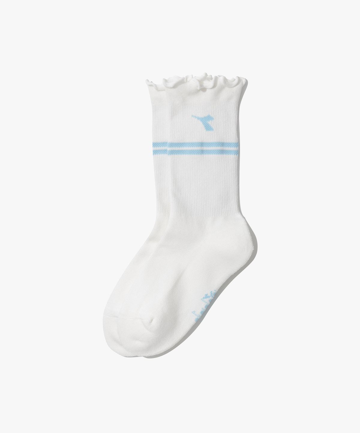 디아도라(diadora) 로고 러플 삭스 WHITE