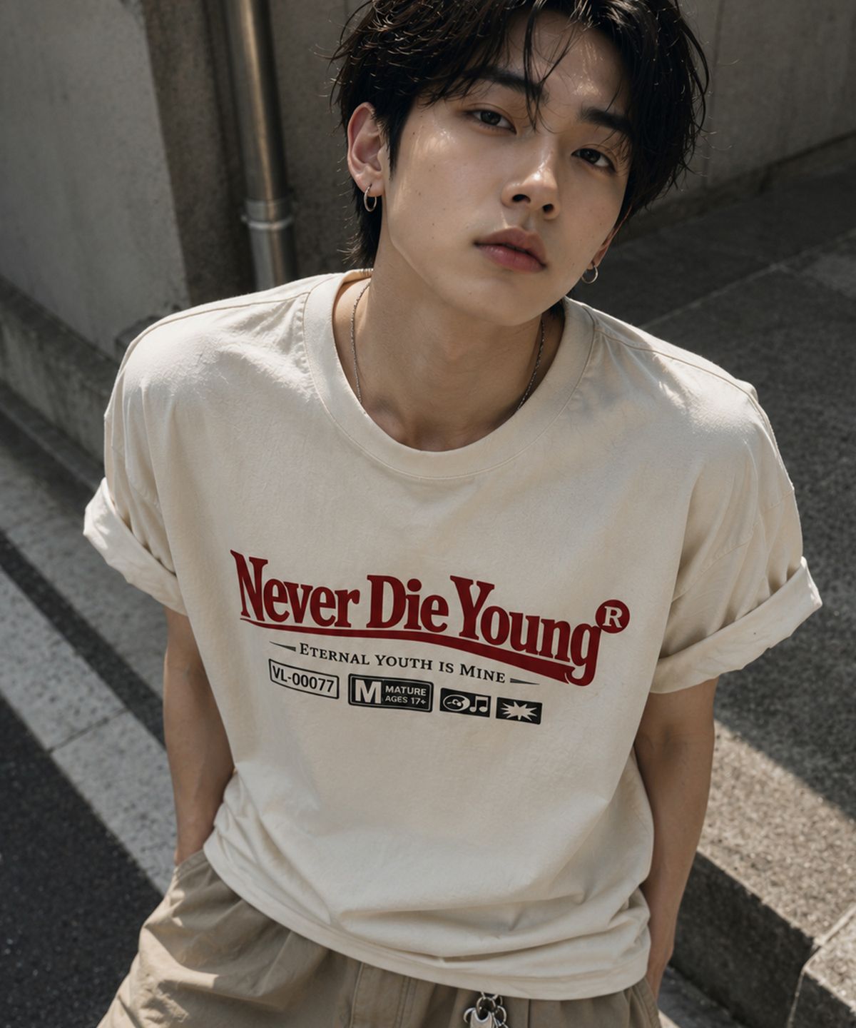 그레이버 오디너리(GRAVER ORDINARY) [ODNR UNISEX]Naver Die Young 반팔 티셔츠_4color