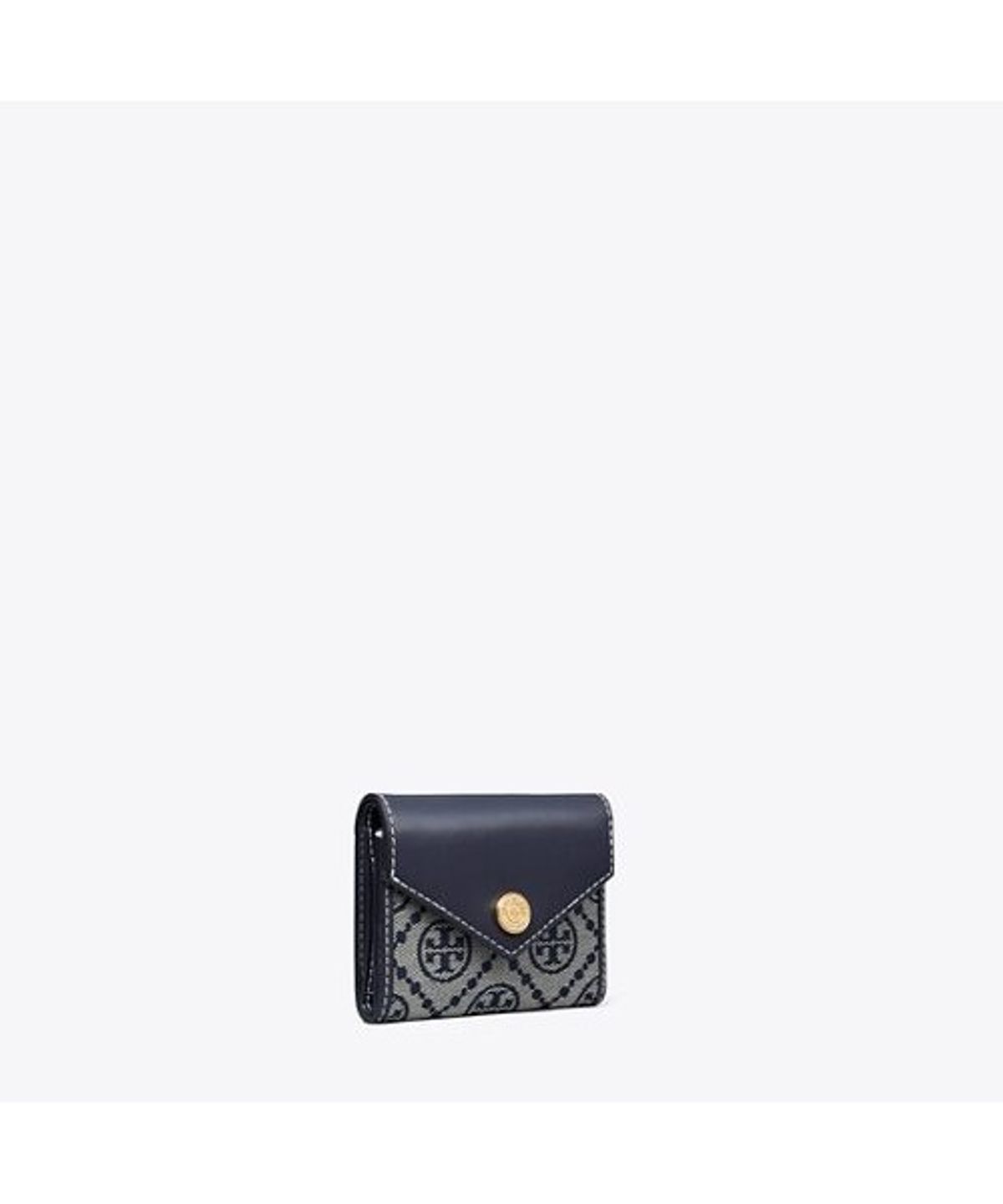 토리버치(TORYBURCH) 티 모노그램 스몰 엔벌로프 월렛 - 토리 네이비