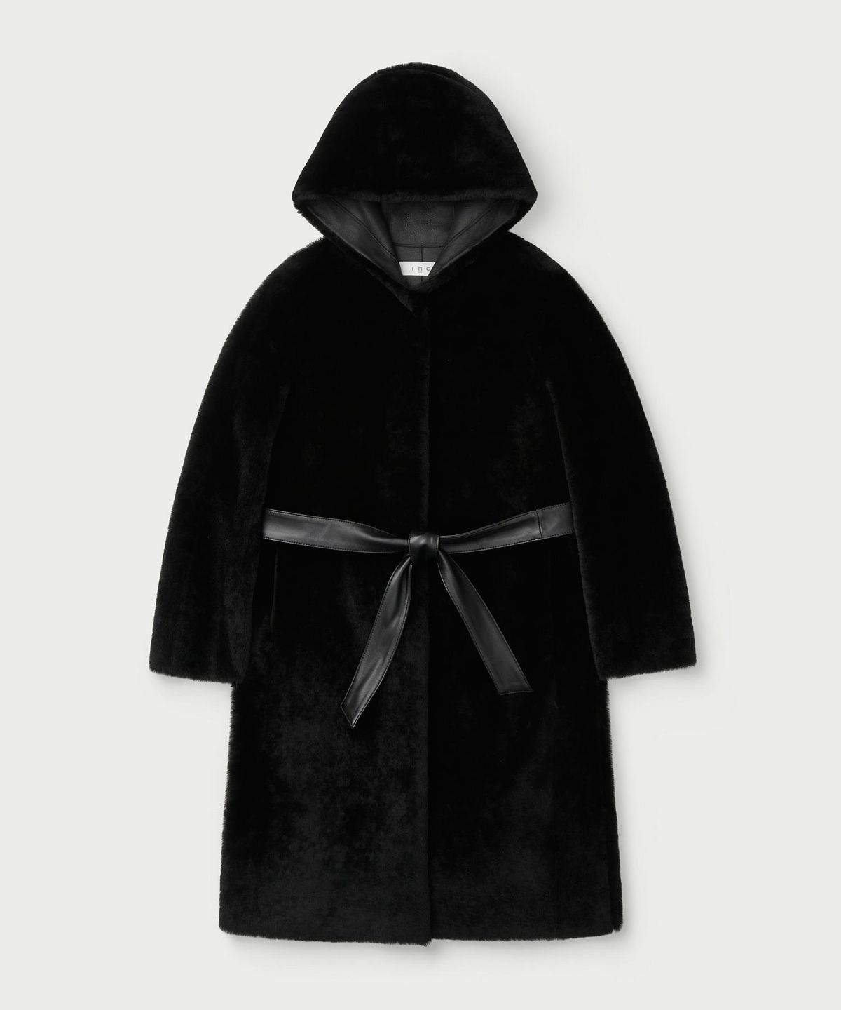 이로 우먼(IROWOMEN) Longue 롱 후드 시어링 자켓 ILUDW26702BKX