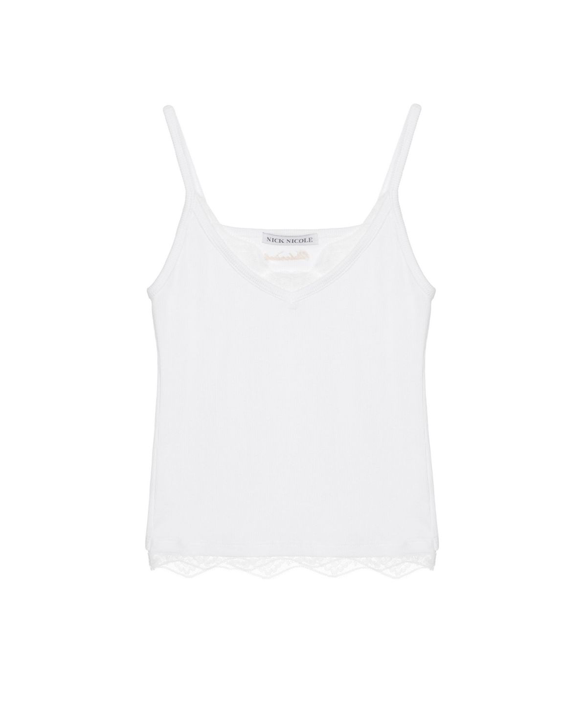 닉앤니콜(NICK&NICOLE) LACE RIBBED SLEEVELESS TOP_IVORY