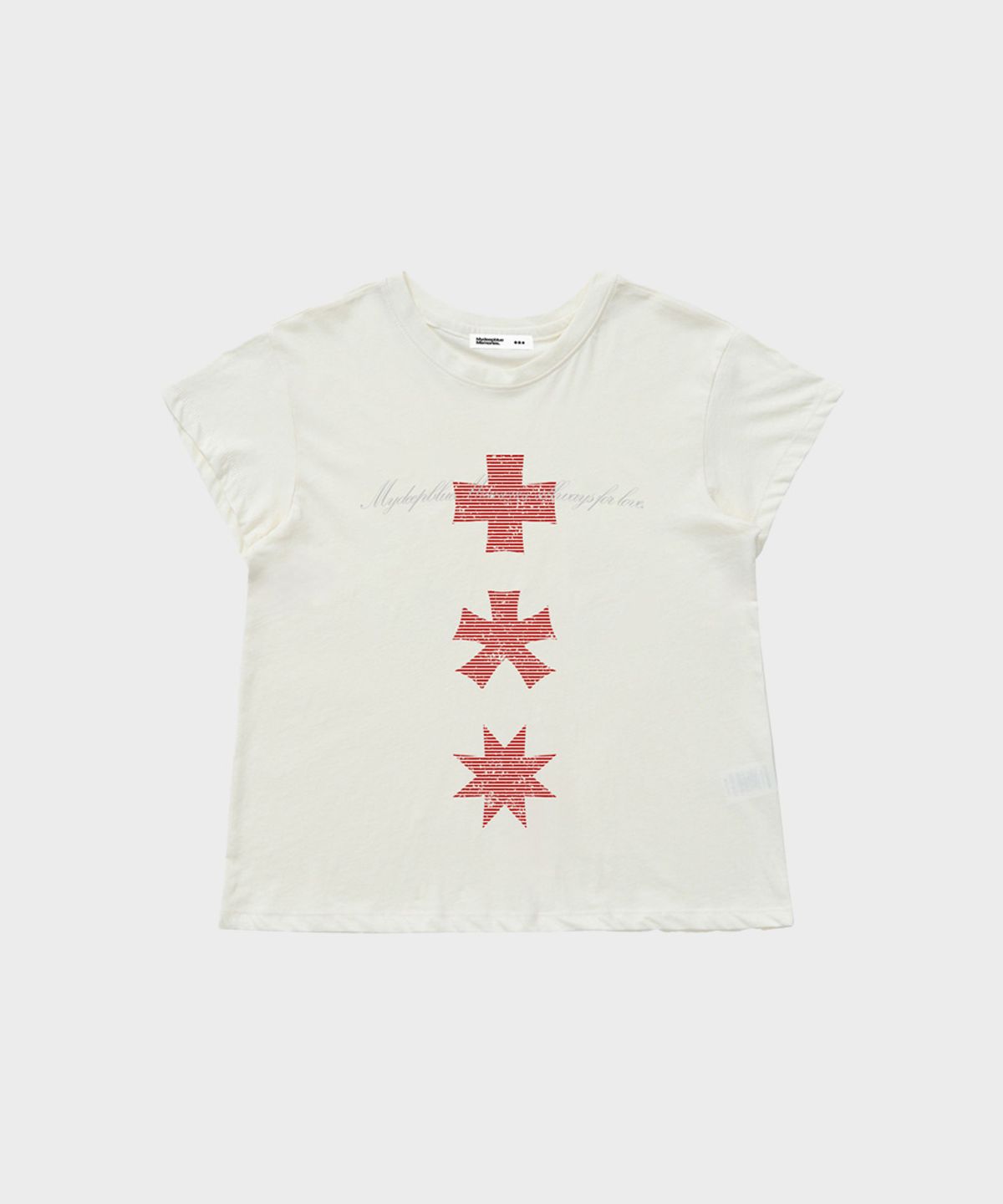 마이딥블루메모리즈(MY DEEP BLUE MEMORIES) (W)MM ALWAYS FOR LOVE T-SHIRTS (CREAM)