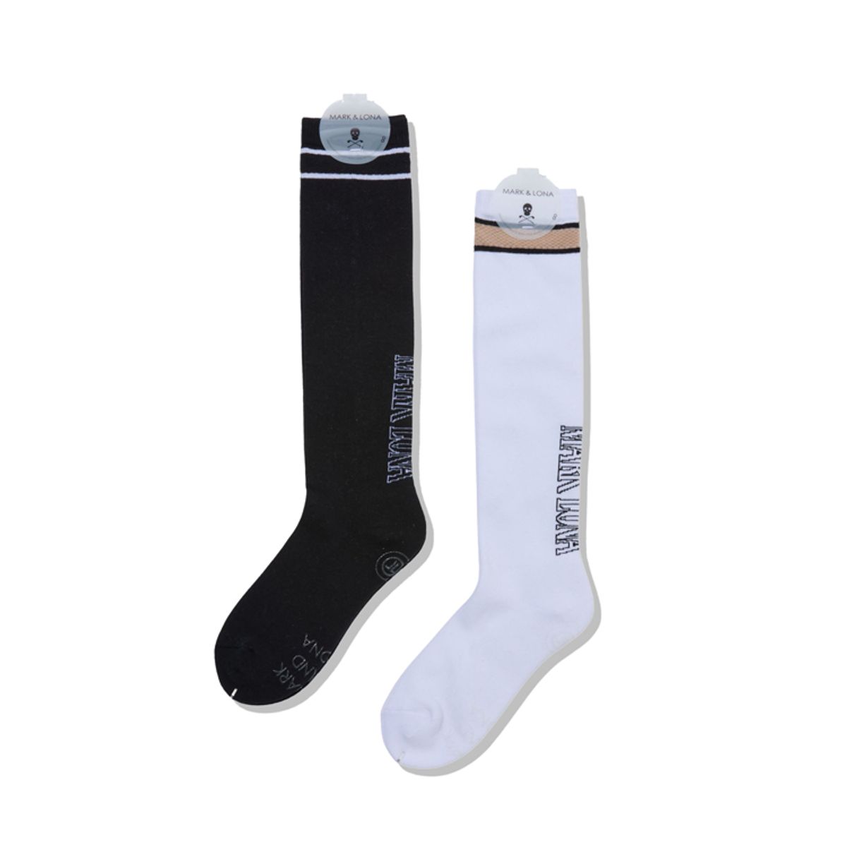 마크앤로나(MARK&LONA) W T-LINE BACK LOGO KNEE SOCKS LS3YS72F