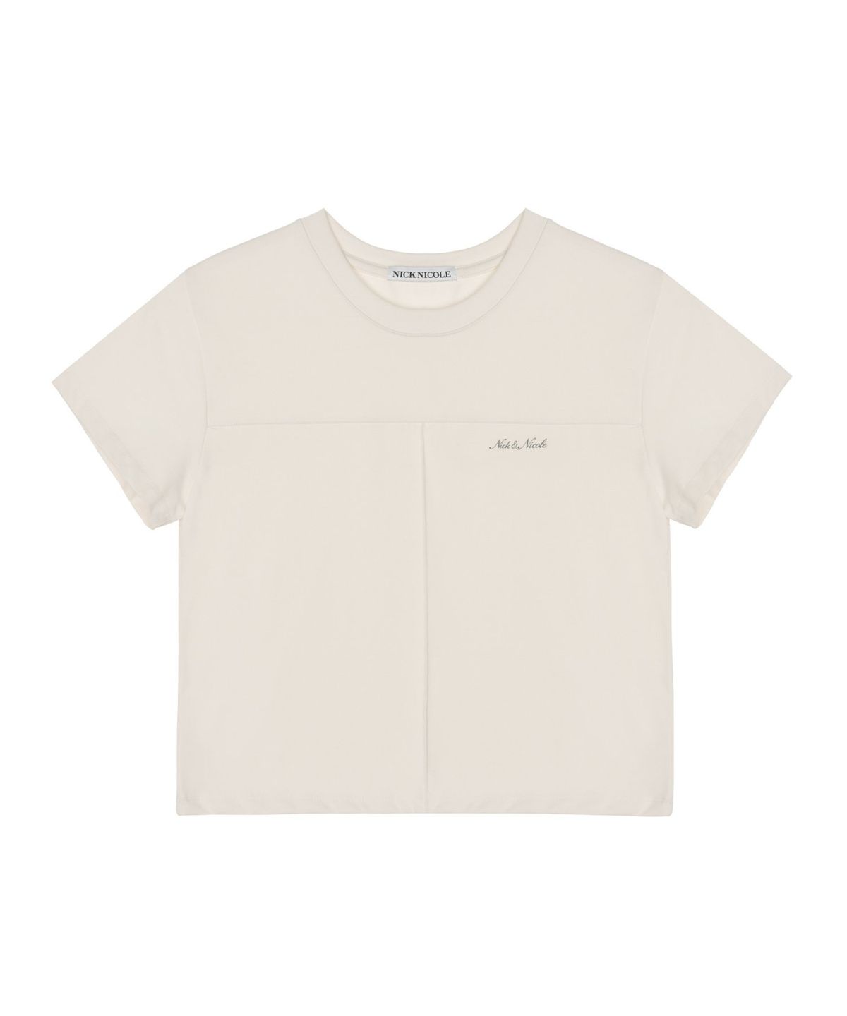 닉앤니콜(NICK&NICOLE) SEAM HALF TOP_CREAM