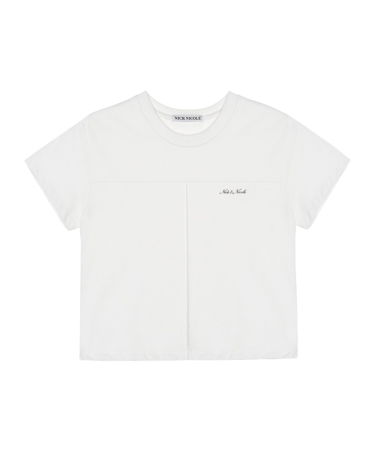 닉앤니콜(NICK&NICOLE) SEAM HALF TOP_IVORY
