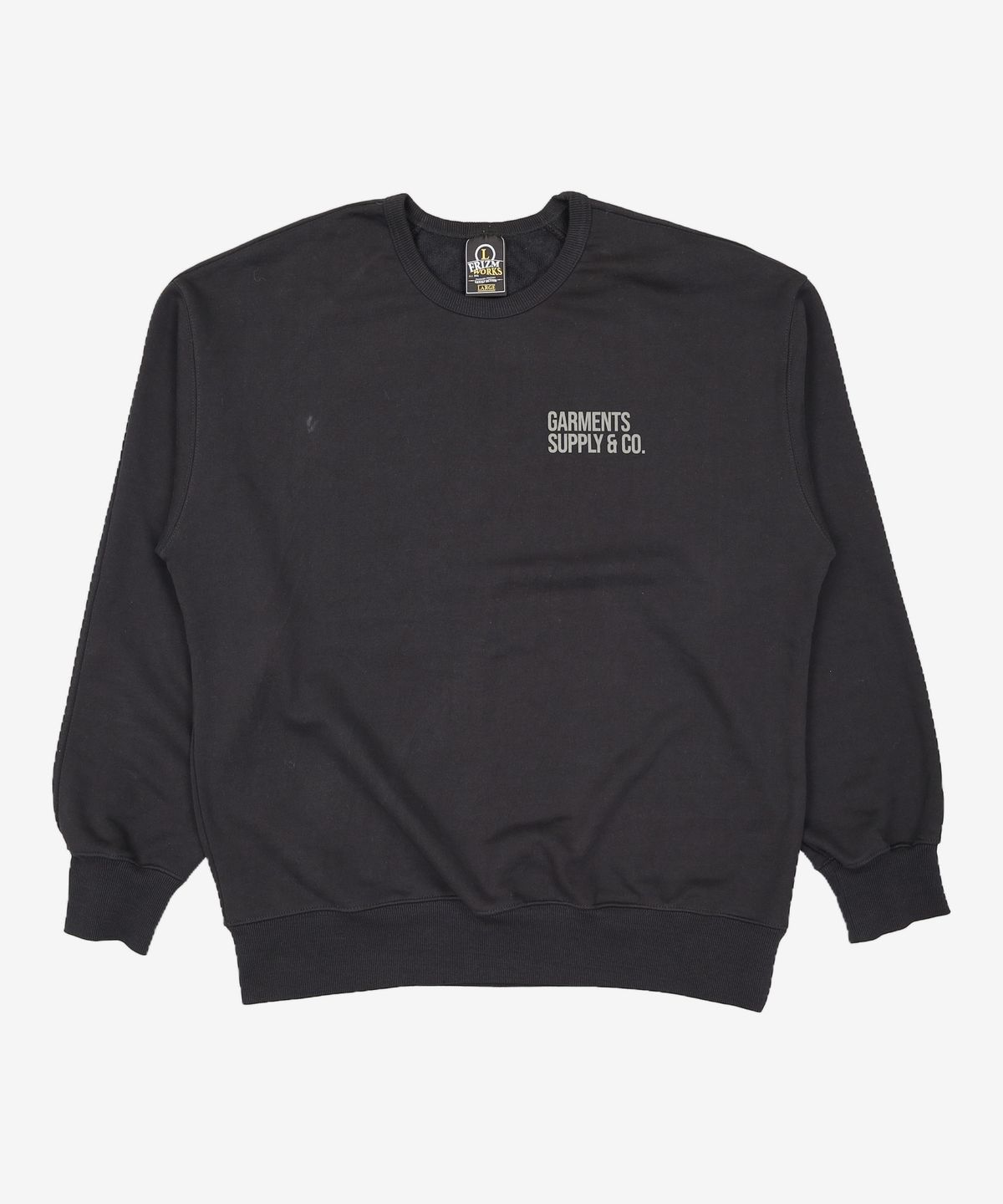 프리즘웍스(FRIZMWORKS) SERVICE LABEL SWEATSHIRT _ BLACK L