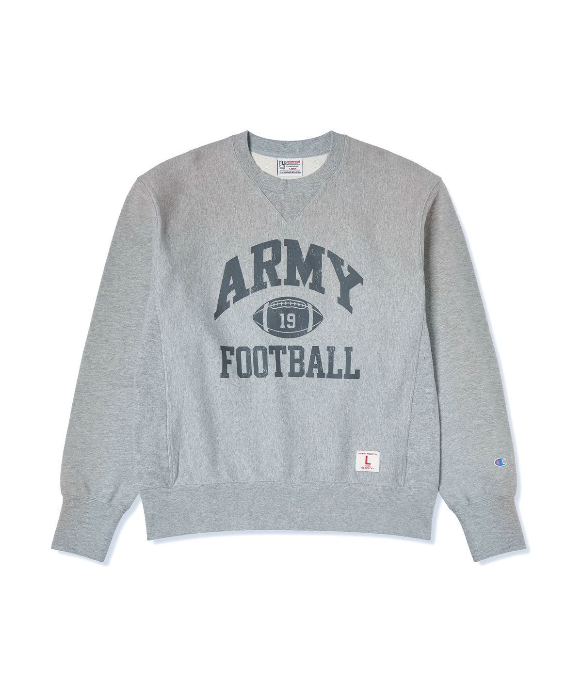 챔피온(CHAMPION) 헤리티지 리버스위브 ARMY 스웨트 셔츠 Grey Melange