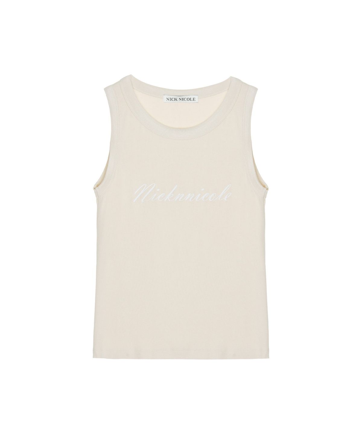 닉앤니콜(NICK&NICOLE) LETTERING SLEEVELESS TOP_BEIGE