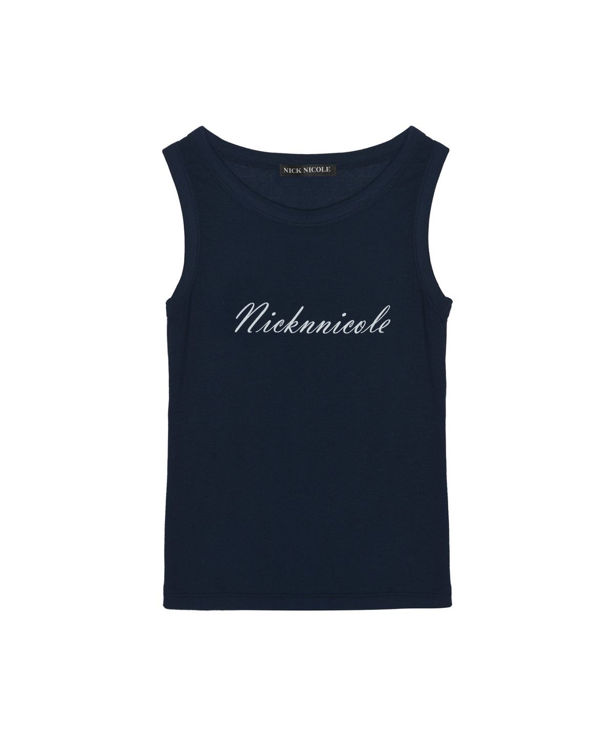닉앤니콜(NICK&NICOLE) LETTERING SLEEVELESS TOP_NAVY