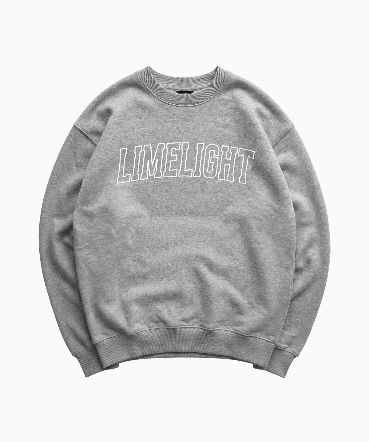 라임라잇 어패럴(LIMELIGHT APPAREL) 라임라잇 스탠다드 빅 로고 스웨트셔츠 (그레이/화이트)