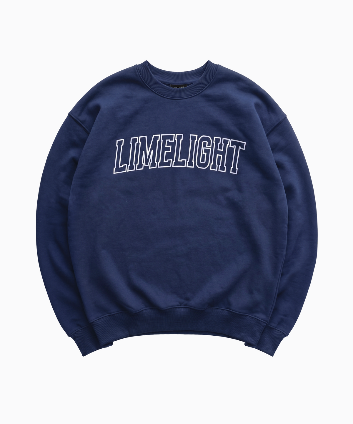 라임라잇 어패럴(LIMELIGHT APPAREL) 라임라잇 스탠다드 빅 로고 스웨트셔츠 (네이비/화이트)