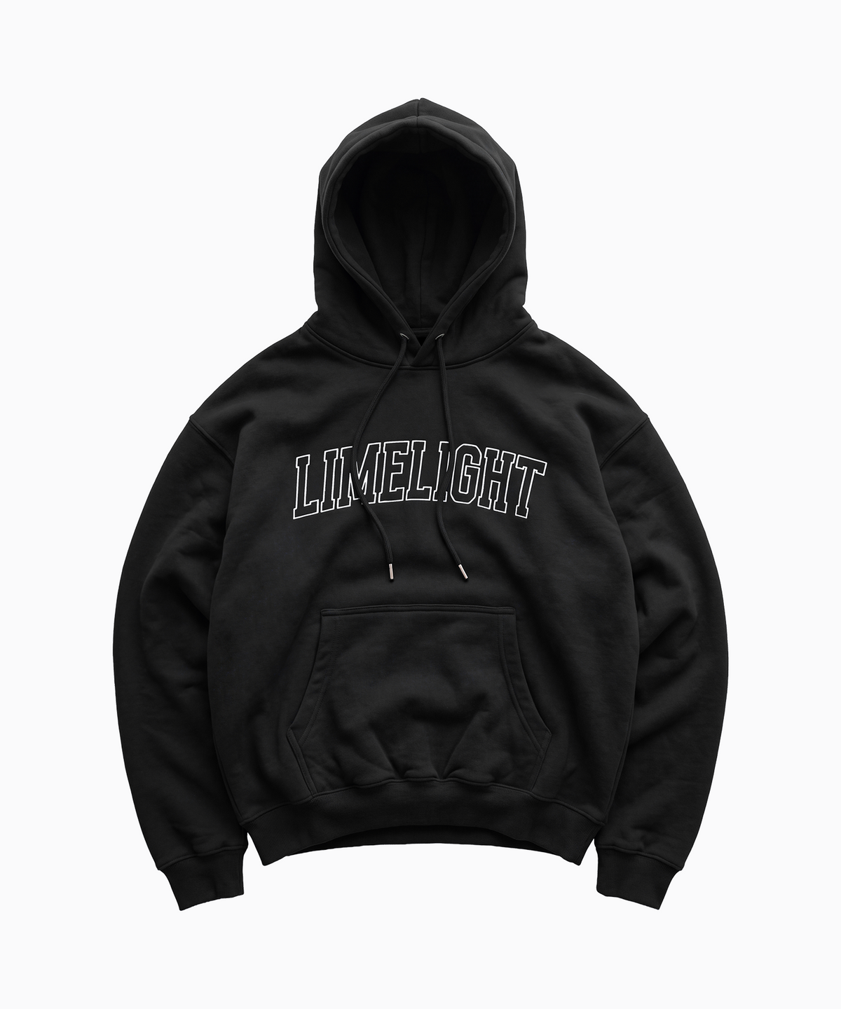 라임라잇 어패럴(LIMELIGHT APPAREL) 라임라잇 스탠다드 빅 로고 후디 (블랙/화이트)