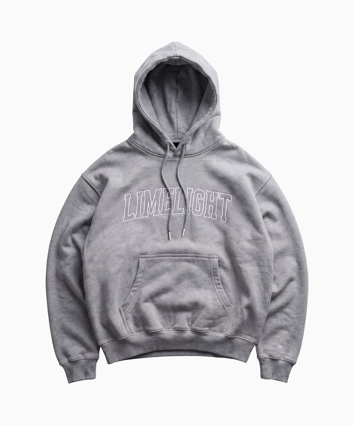라임라잇 어패럴(LIMELIGHT APPAREL) 라임라잇 스탠다드 빅 로고 후디 (그레이/화이트)