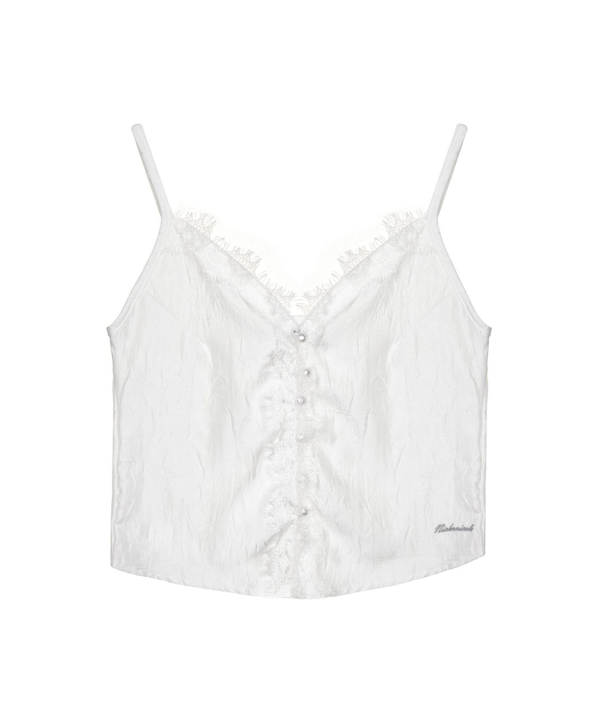 닉앤니콜(NICK&NICOLE) SATIN LACE CAMI TOP_IVORY