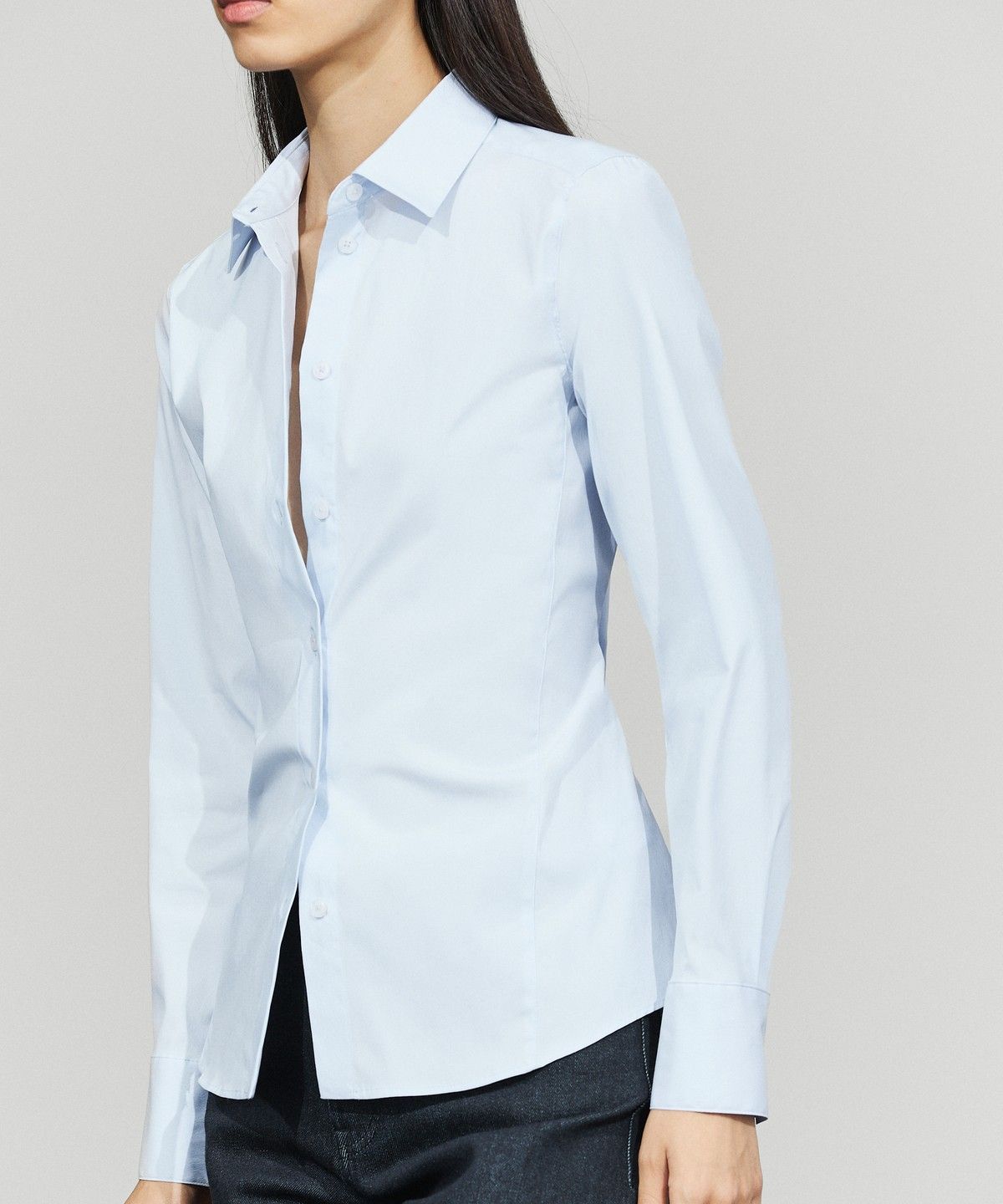 마시모두띠(MASSIMO DUTTI) 코튼 블렌드 포플린 셔츠
