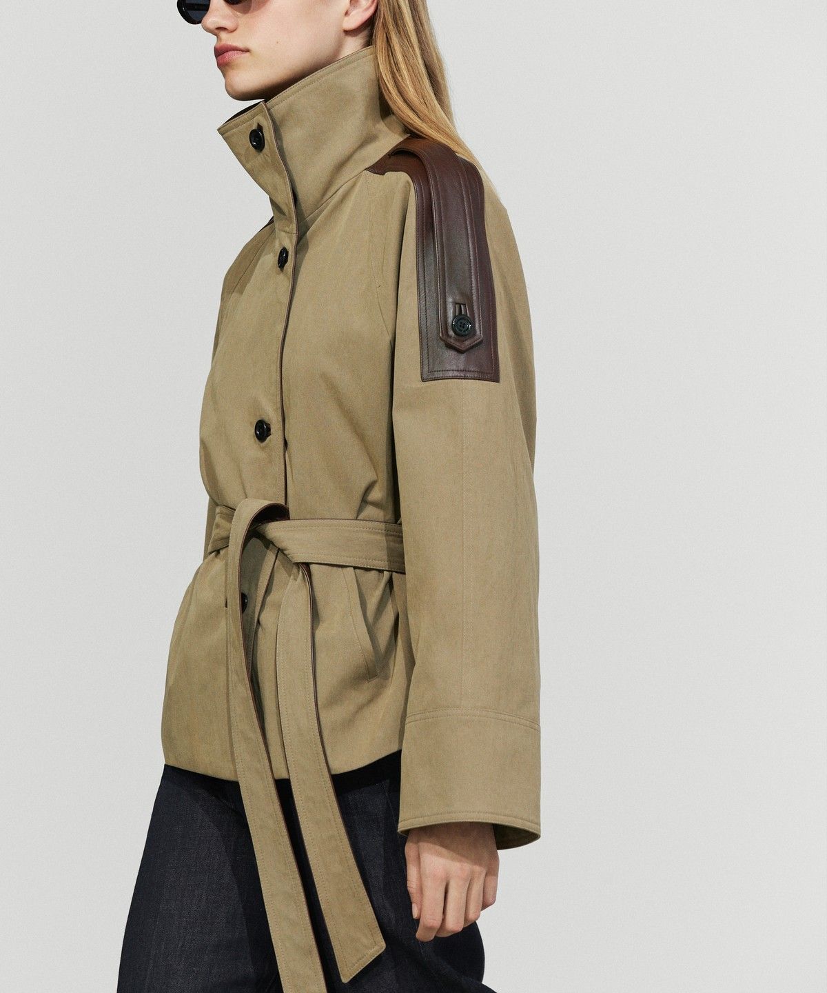 마시모두띠(MASSIMO DUTTI) 가죽 믹스 쇼트 재킷