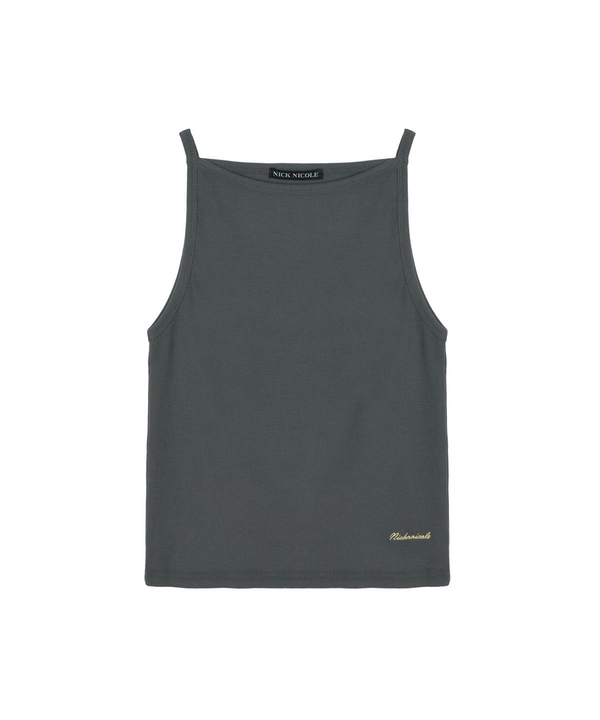 닉앤니콜(NICK&NICOLE) BOAT NECK SLEEVELESS TOP_CHACOAL