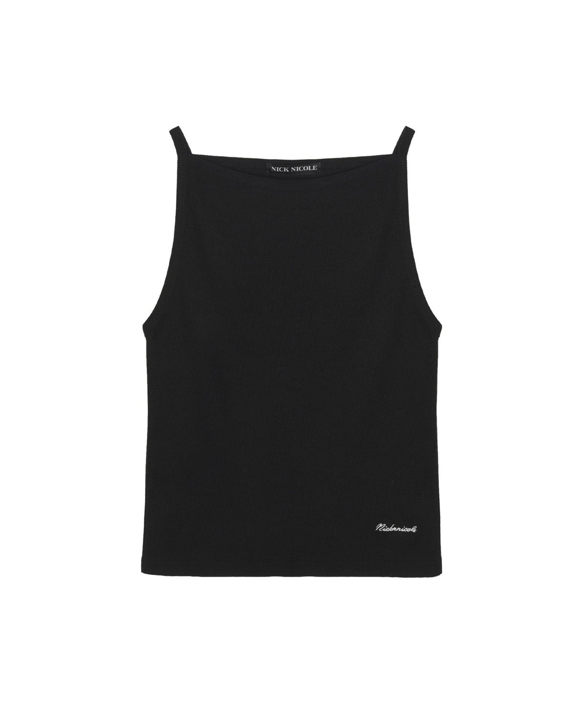 닉앤니콜(NICK&NICOLE) BOAT NECK SLEEVELESS TOP_BLACK