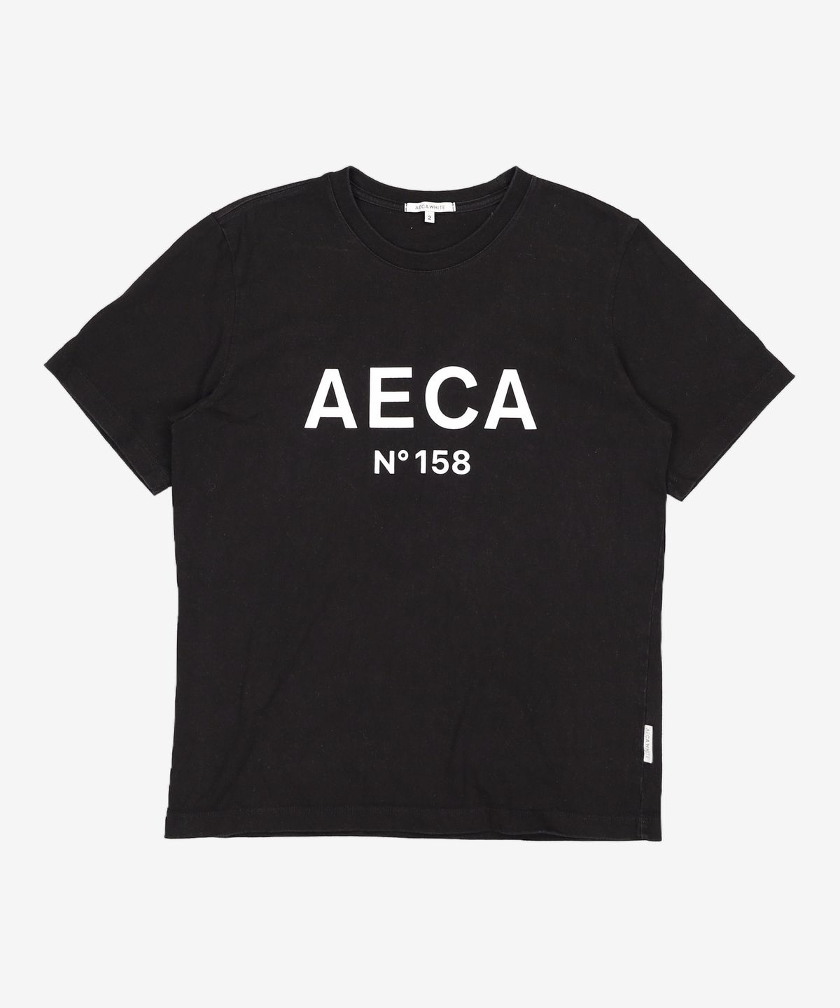에이카화이트(AECA) HALF SLEEVE TEE (Premium BASIC) -LIGHT CHARCOAL 95