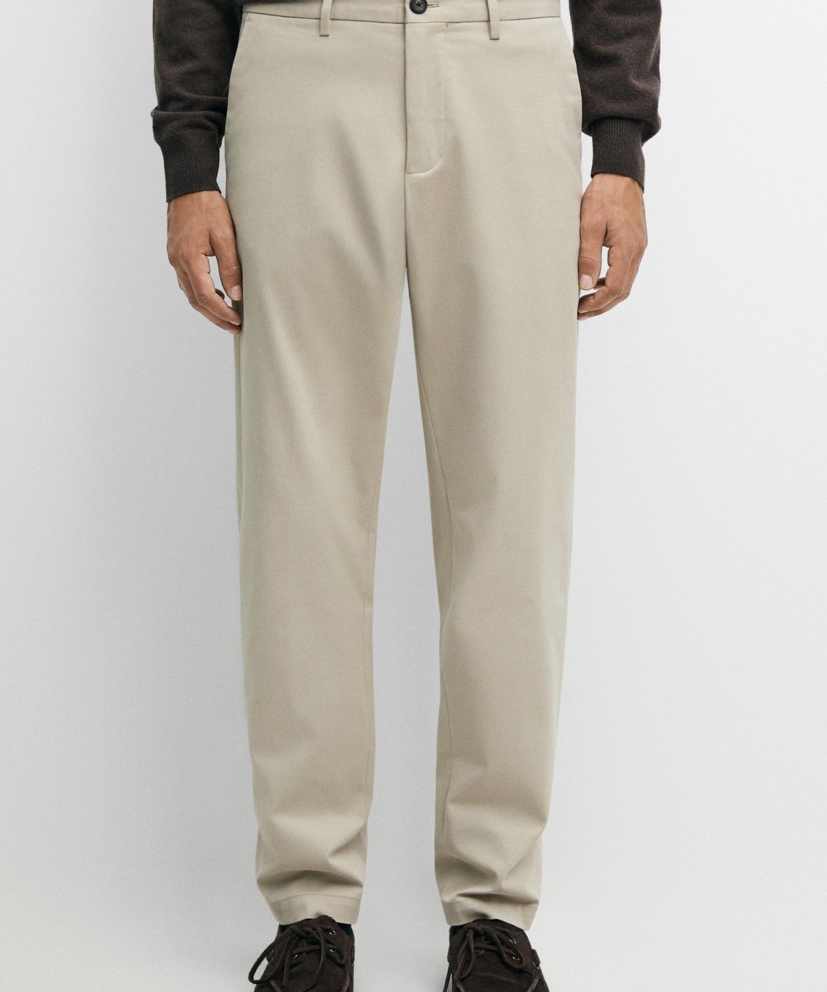 마시모두띠(MASSIMO DUTTI) 코튼 블렌드 슬림핏 팬츠
