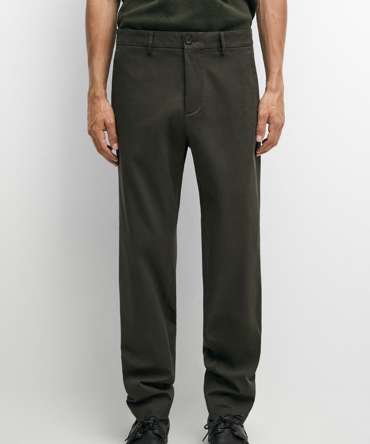 마시모두띠(MASSIMO DUTTI) 코튼 블렌드 슬림핏 팬츠