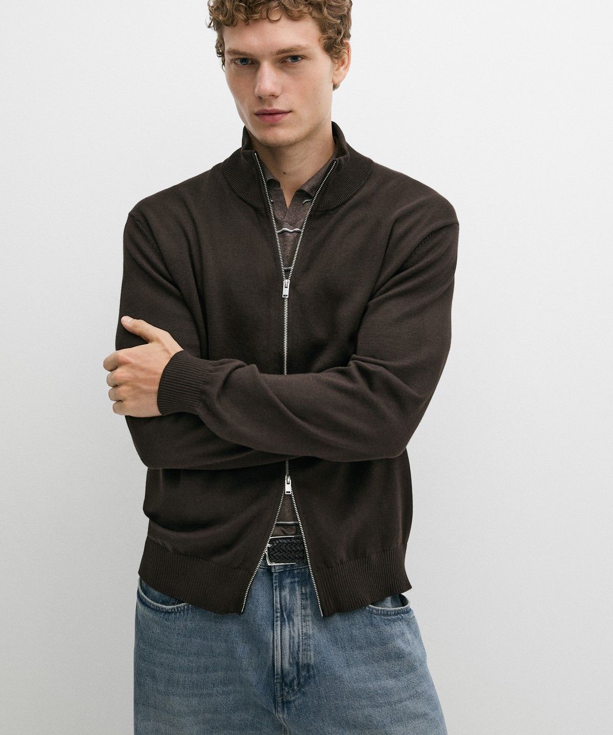 마시모두띠(MASSIMO DUTTI) 100% 코튼 니트 가디건