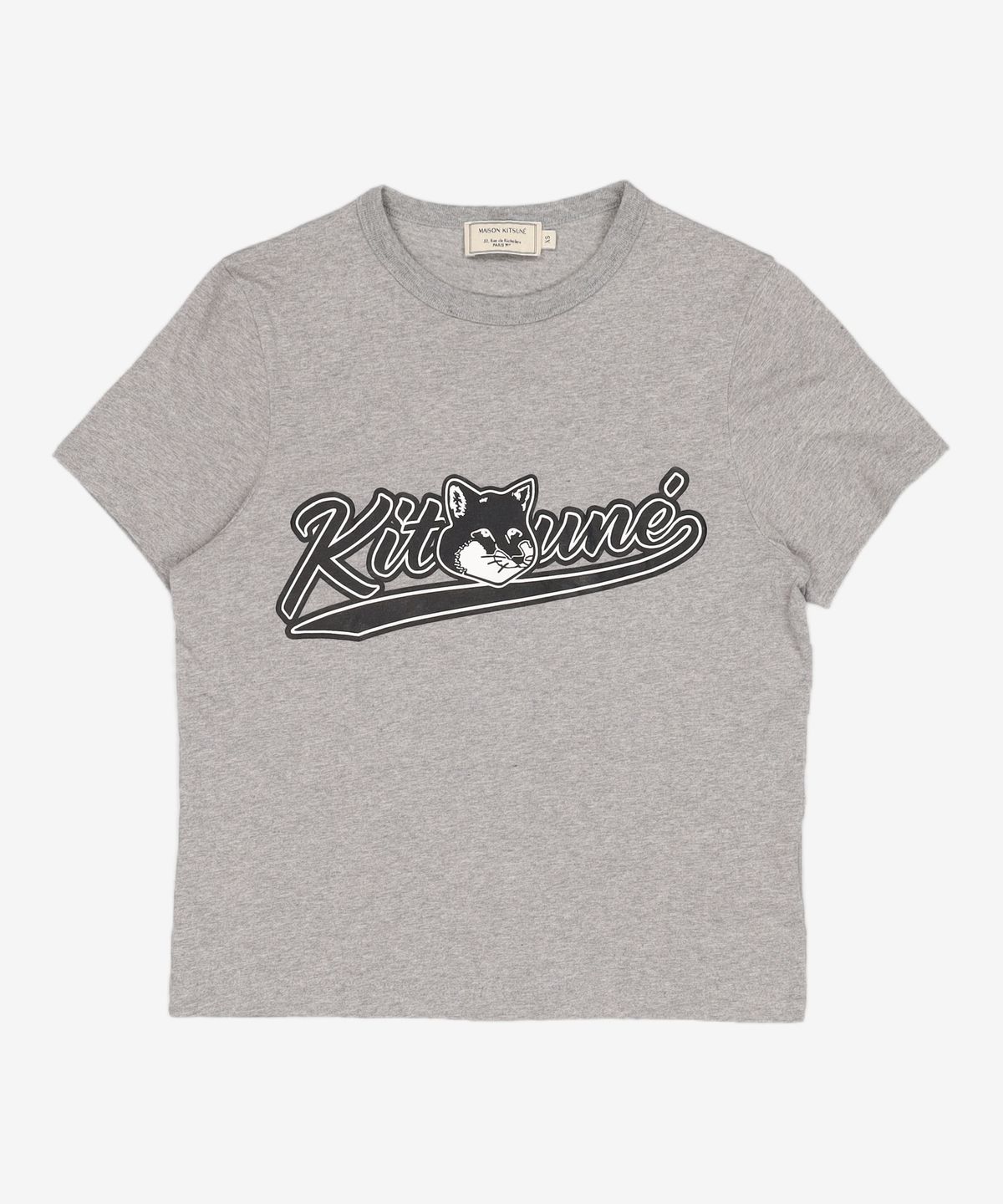 메종 키츠네(MAISON KITSUNE) 여성 바시티 폭스 클래식 반소매 티셔츠 -  블랙 / GW00105KJ0010BK XS