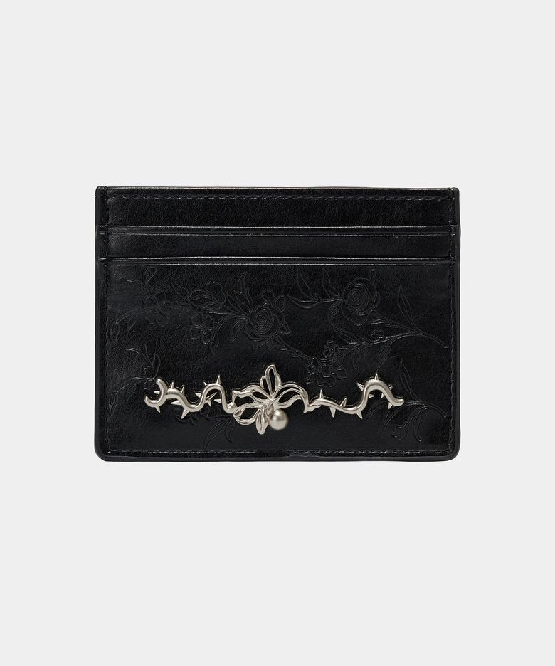 Noir Bloom Card Wallet (Black)