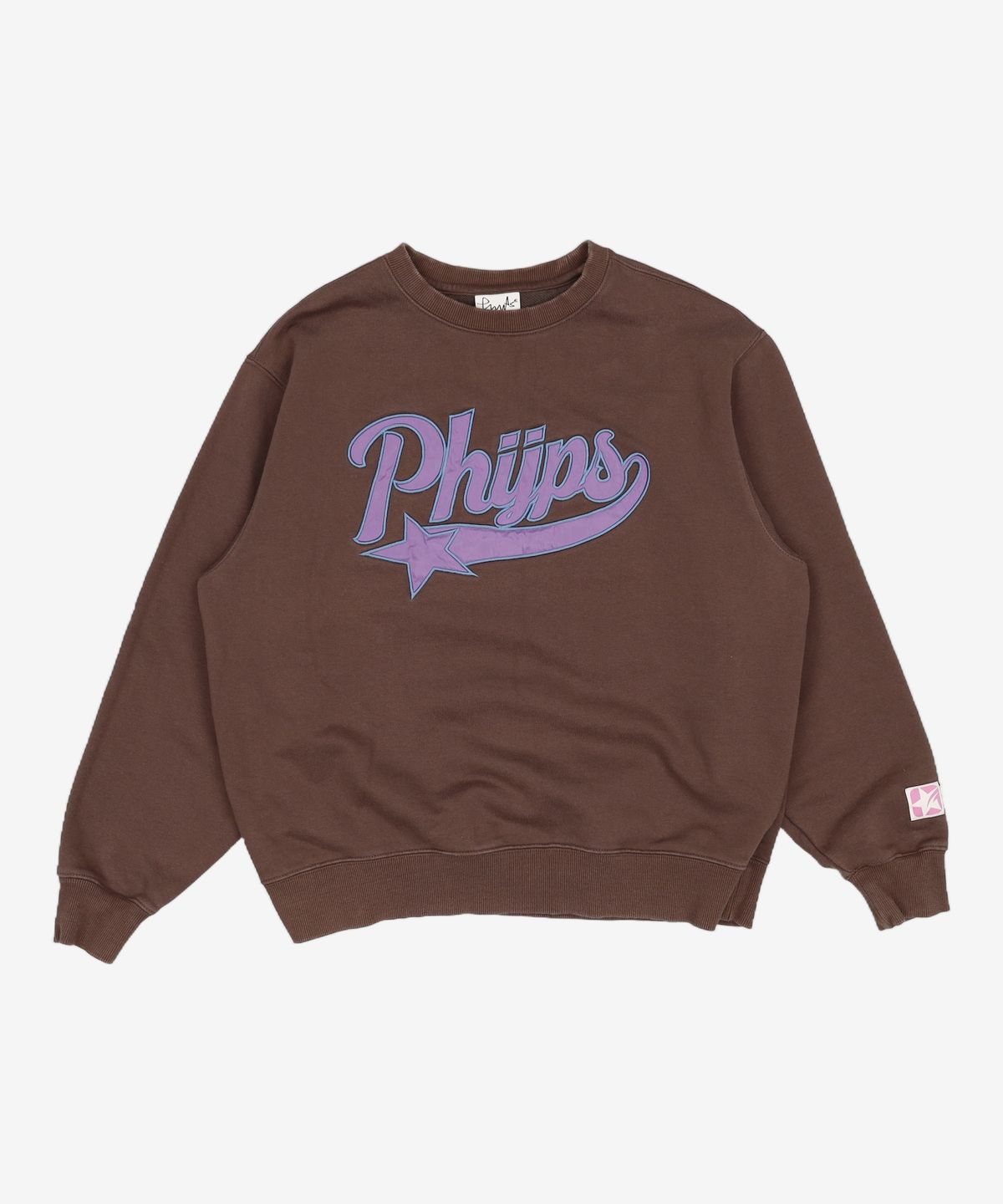 피지컬 디파트먼트(PHYSICAL DEPARTMENT) STAR TAIL CREWNECK RED CHARCOAL S