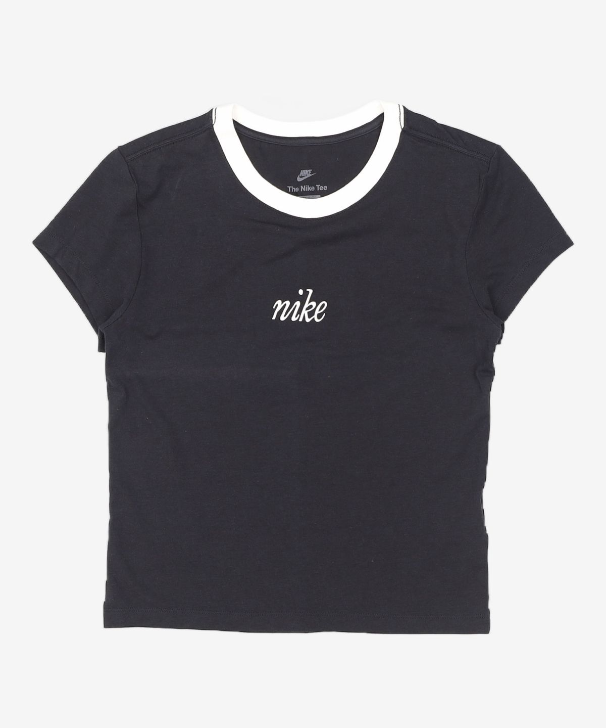 나이키(NIKE) 스포츠웨어 칠 니트 슬림 크롭 티셔츠 W - 블랙:화이트 / HF8820-010 M