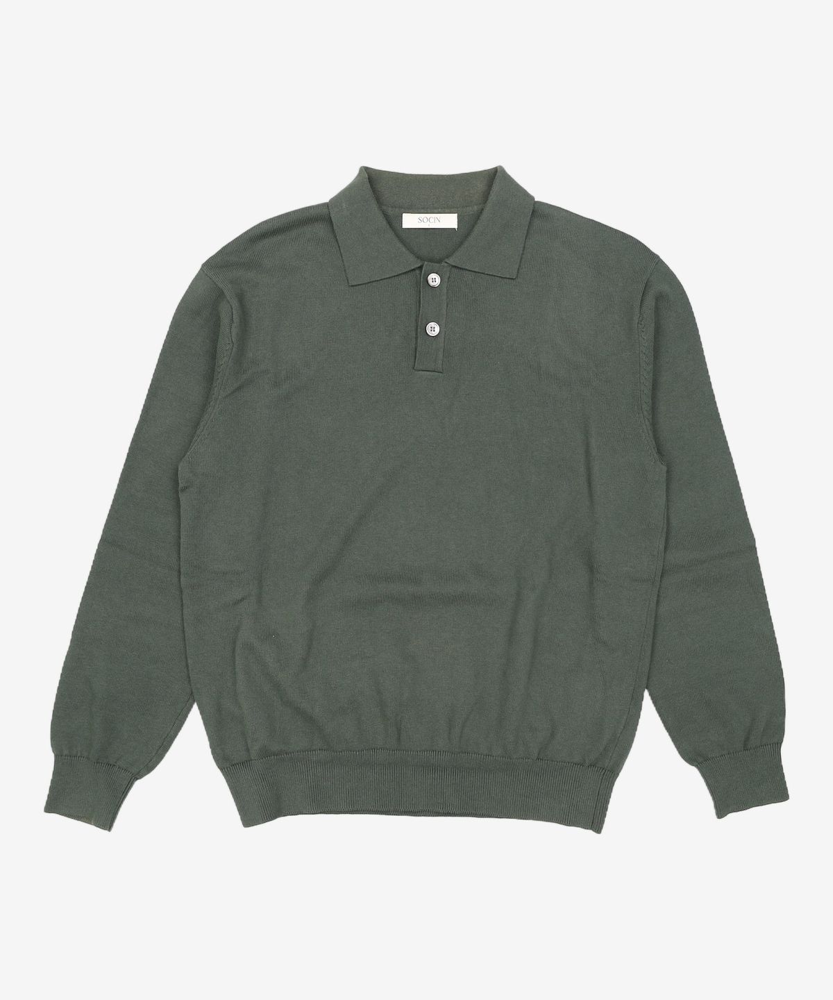 소신(SOCIN) Fine Cotton Collar Knit (Green) S