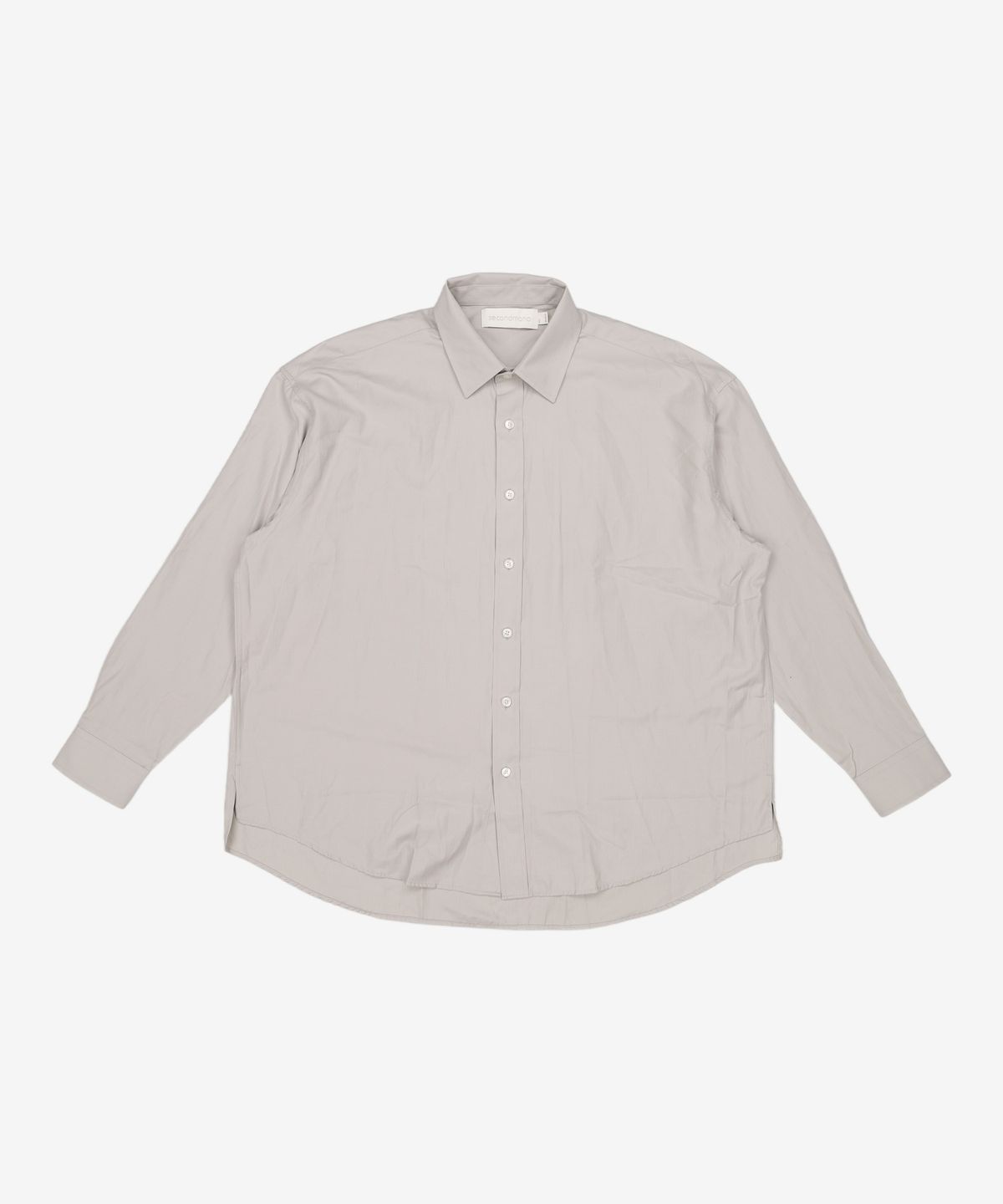 세컨모놀로그(SECONDMONO) (TIE SET)Side Slit Stripe Cotton Shirt [STGRAY]_SESH008STGRAY M