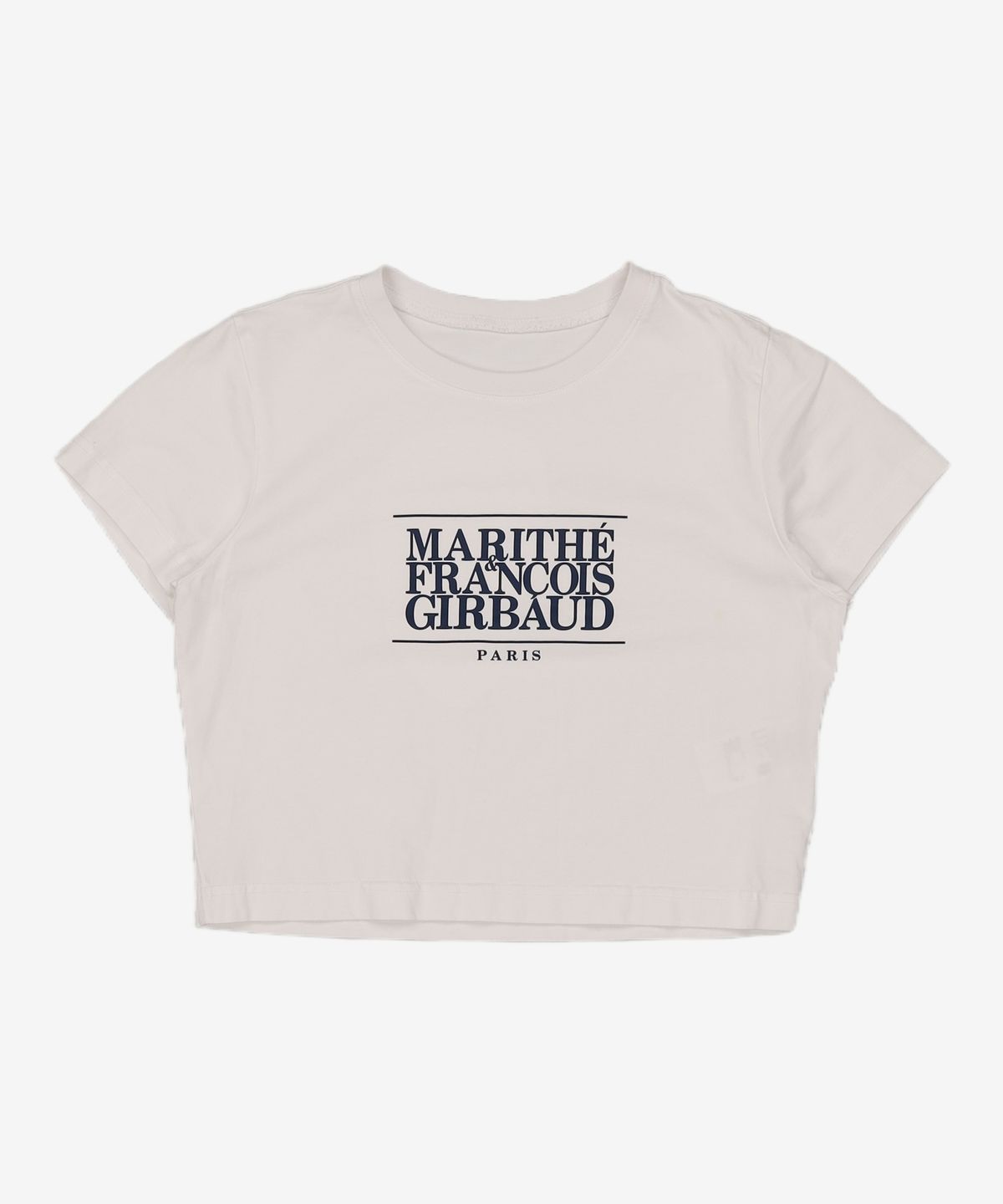 마리떼 프랑소와 저버(MARITHÉ + FRANҪOIS GIRBAUD) W CLASSIC LOGO CROP TEE light heather gray M