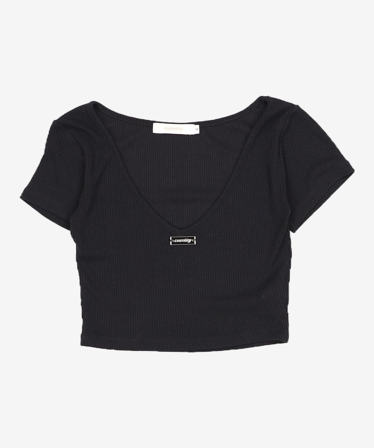 큐리티(CURETTY) C DEEP V-NECK T-SHIRT_BLACK S