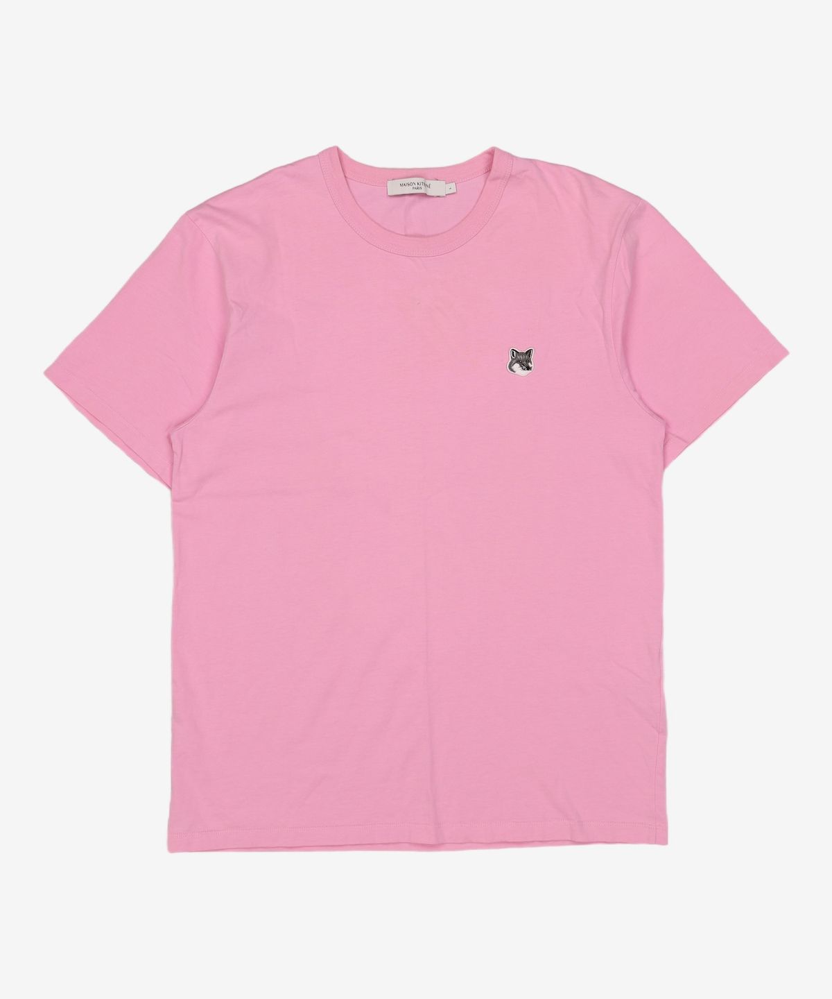 메종 키츠네(MAISON KITSUNE) 그레이 폭스헤드 반팔 티셔츠 GM00118KJ0008 P100 WHITE L