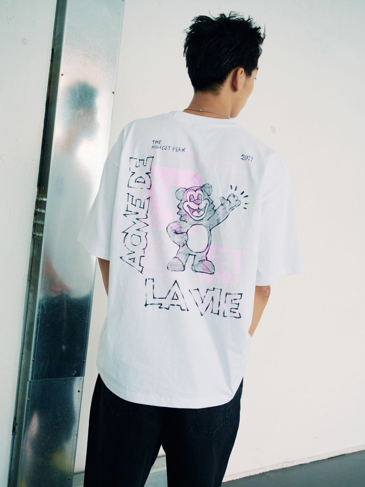 아크메드라비(ACME DE LA VIE) HELLO AC BEAR SHORT SLEEVE T-SHIRT